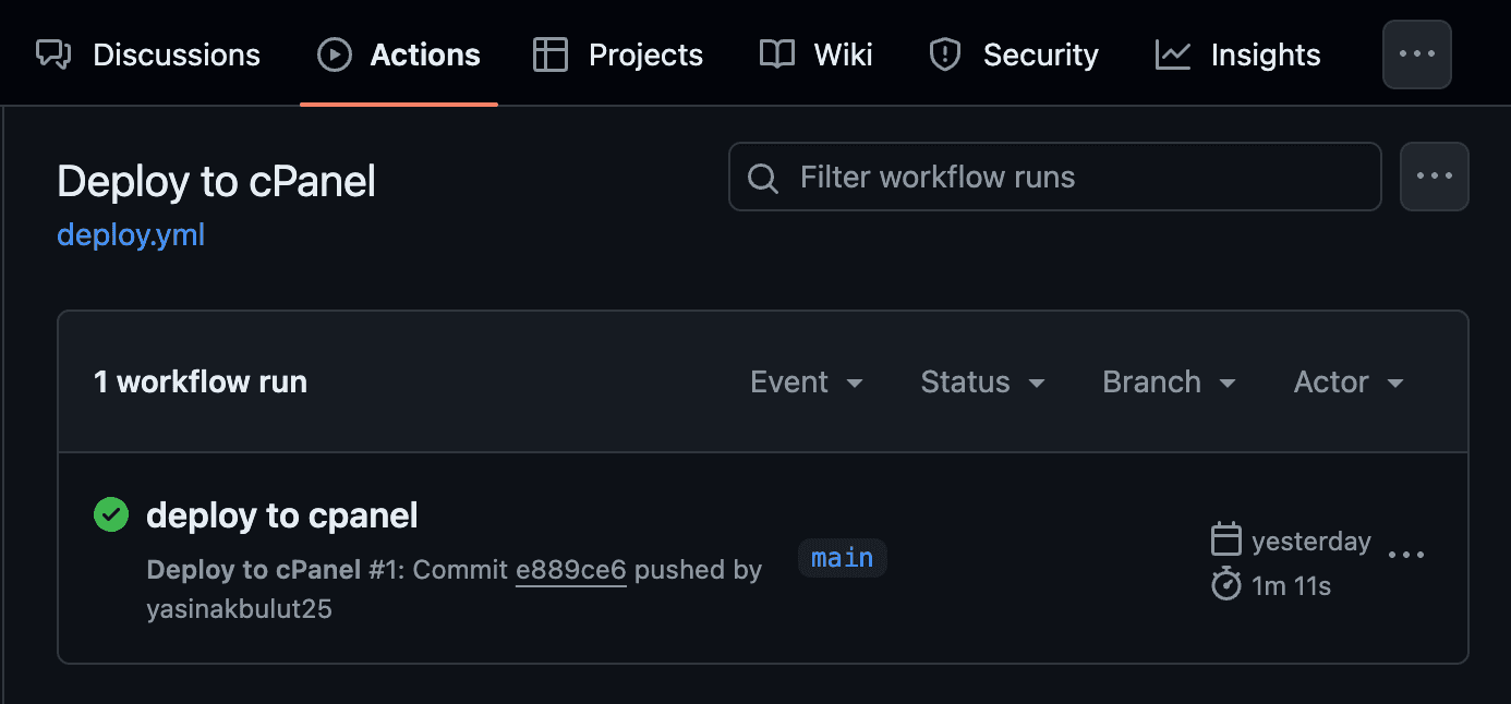 GitHub Actions Test