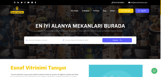 Esnaf Vitrinim | Firma Rehberi